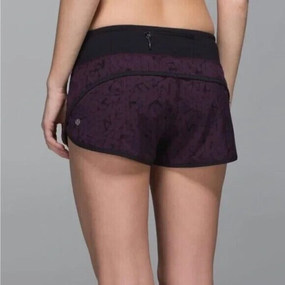 Lululemon Run: Speed Short *4-way Stretch in Star Crushed Black Cherry 8 - Picture 1 of 15